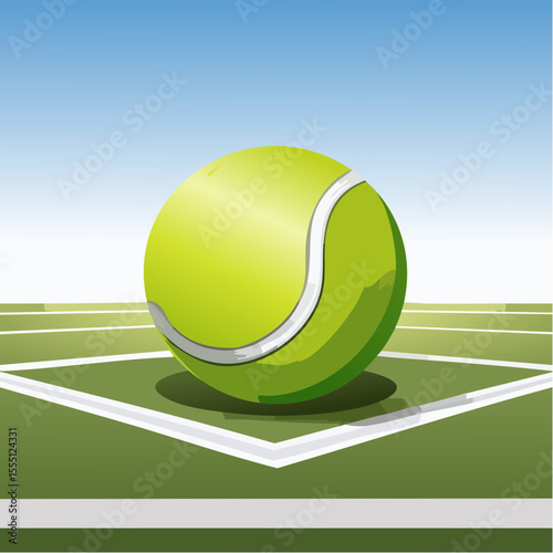 tennis ball on green grass