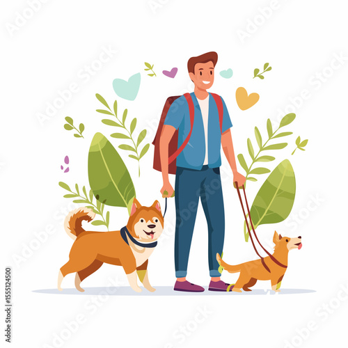 man with dog