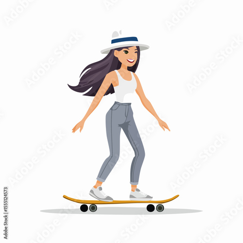girl with skateboard