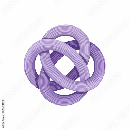 pink rubber bands isolated on white