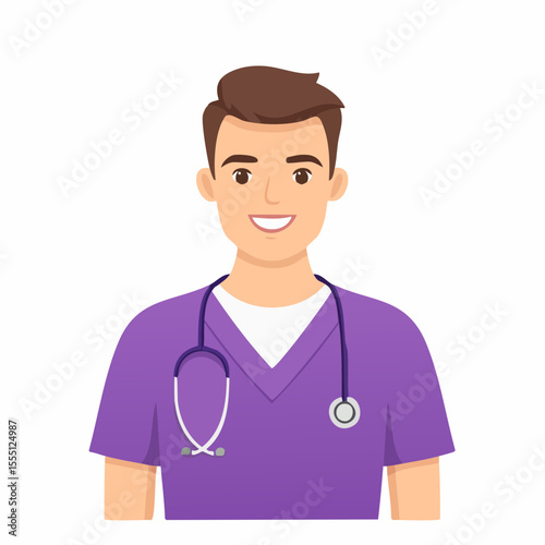 young doctor with stethoscope