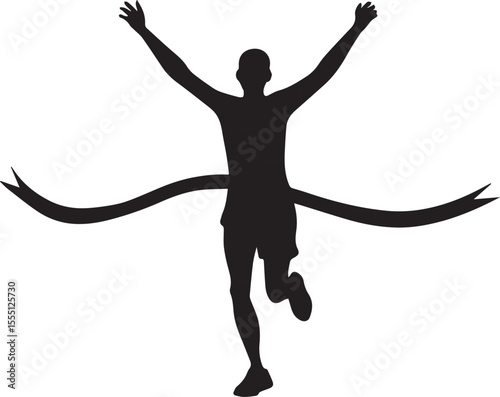 Silhouettes of People winning a competition