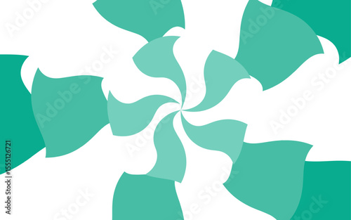 Abstract high-contrast, optical illusion background with a bold spiral pattern. Wavy orange and white rays that twist radially outward from the center, forming a hypnotic, swirling motion effect.