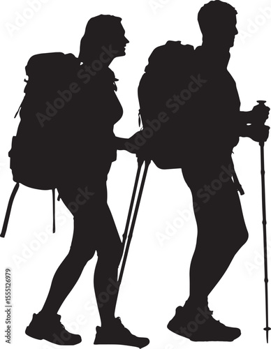 silhouette of a man with a backpack