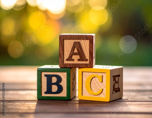Educational Wooden Alphabet Blocks for Early Childhood Learning ABC