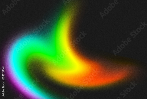 Digital grainy gradient with light leak effect, retro-inspired color overlay, 90s aesthetic, and vintage texture. Background, wallpaper, banner. Abstract, psychedelic, vibrant