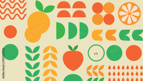 Abstract Juice Icons Background