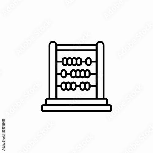 abacus calculation icon sign vector