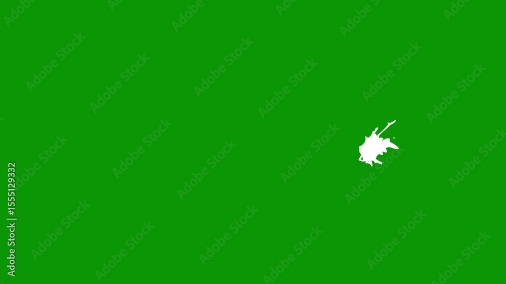 A green screen with white outline on it and silhouette of man rabbit cat dove unicorn background bird animated chromakey background frame creative backgrounds cartoonish movement layers
