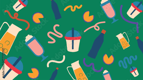 Lemonade and smoothie background