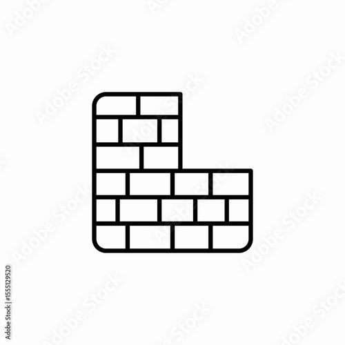 brick wall icon sign vector