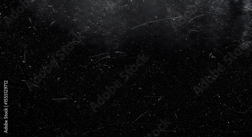 Dust and Scratches Overlay for Vintage Effects, Dark Background with Grainy Noise Texture for Creative Projects