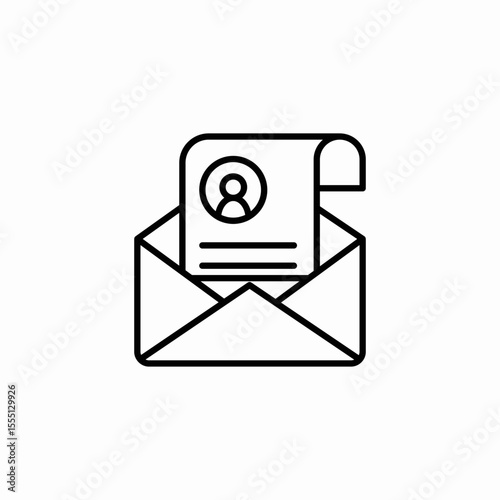 cv envelope form icon sign vector