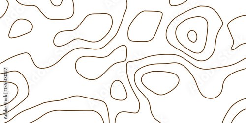 Abstract topography contour map background design .modern design with white background and golden wave lines .geography contour map linear background vector illustration
