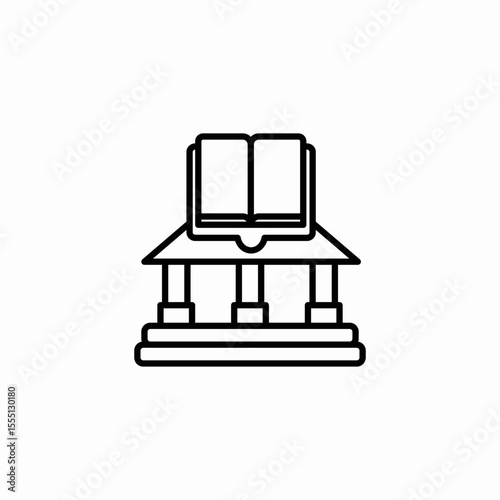 edu institution icon sign vector