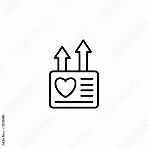 engagement growth icon sign vector