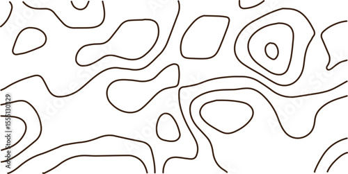Abstract topography contour map background design .modern design with white background and golden wave lines .geography contour map linear background vector illustration