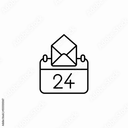 event mail reminder icon sign vector