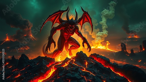 Shadow demon of fire
