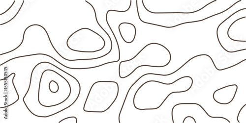 Abstract topography contour map background design .modern design with white background and gray wave lines .geography contour map linear background vector illustration