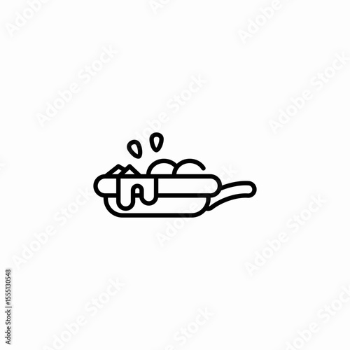 frying pan icon sign vector