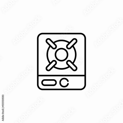 gas stove icon sign vector