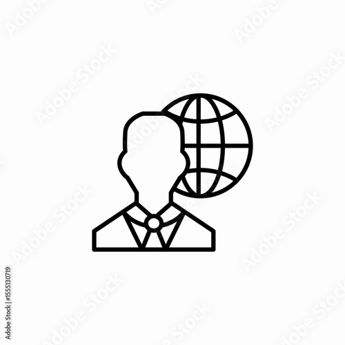 global business icon sign vector