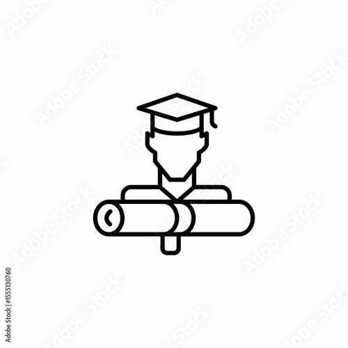 graduation diploma icon sign vector