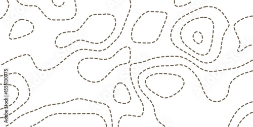 Abstract topography contour map background design .modern design with white background and gray wave lines .geography contour map linear background vector illustration