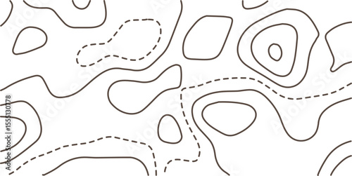 Abstract topography contour map background design .modern design with white background and gray wave lines .geography contour map linear background vector illustration