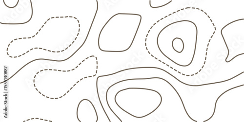 Abstract topography contour map background design .modern design with white background and gray wave lines .geography contour map linear background vector illustration