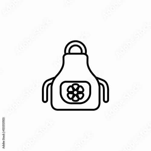 kitchen apron icon sign vector