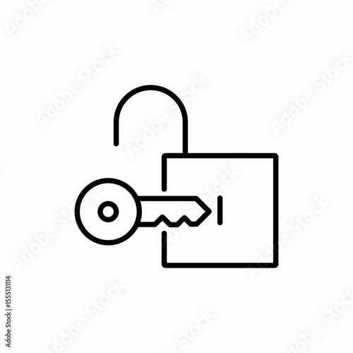 key login access icon vector sign