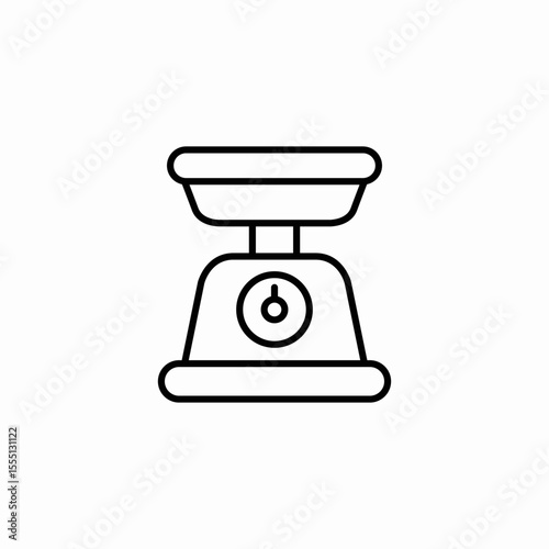 kitchen scale icon sign vector