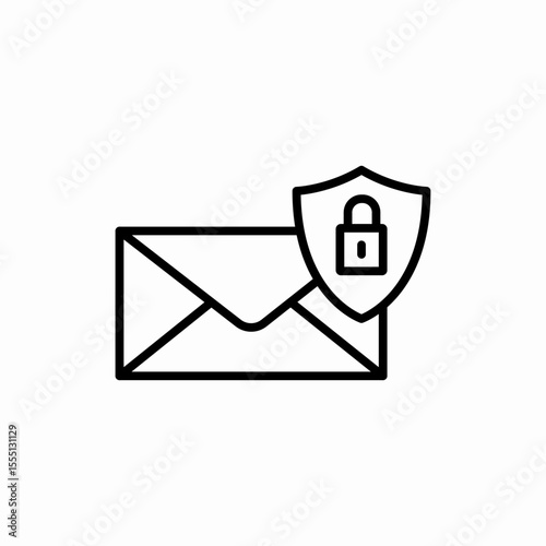 email lock icon vector sign