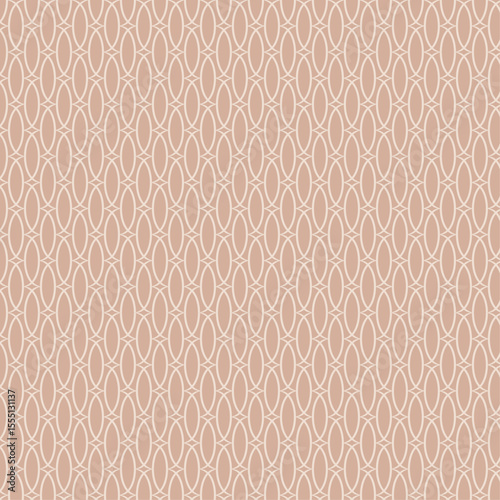 Elegant Beige Geometric Lattice Seamless Pattern