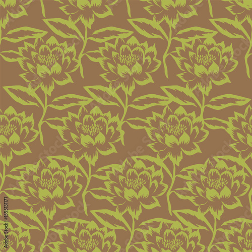 vintage floral seamless pattern. Rich with nostalgia and classic elegance, this pattern evokes the charm of a bygone era for print and textile