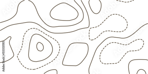 Abstract topography contour map background design .modern design with white background and gray wave lines .geography contour map linear background vector illustration