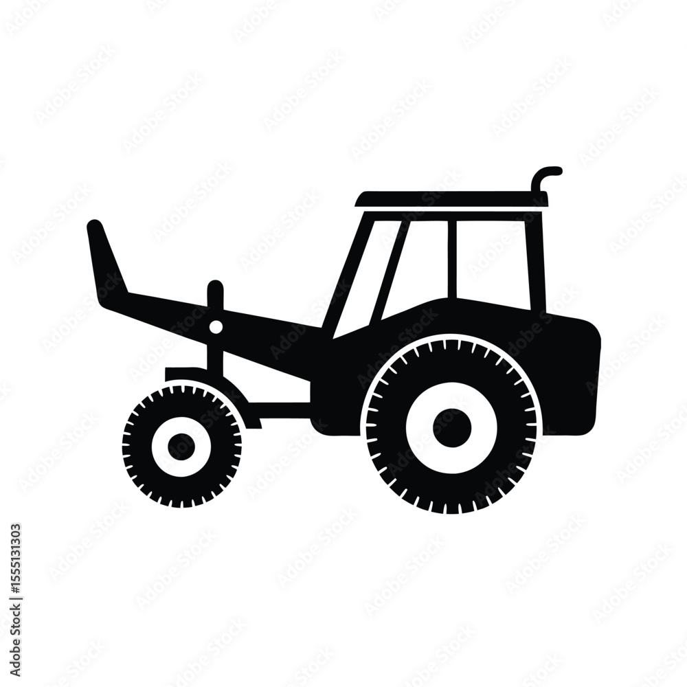 Obraz premium Heavy Duty Grader Tractor Silhouette