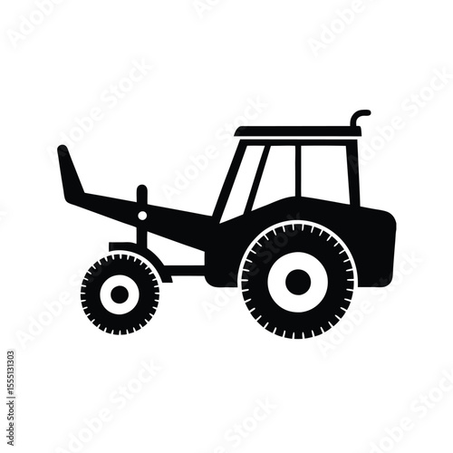 Heavy Duty Grader Tractor Silhouette