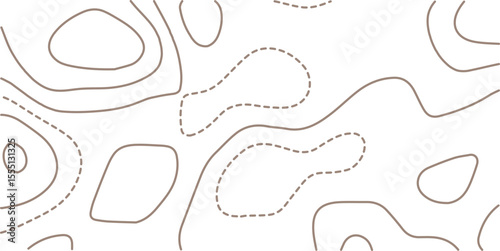 Abstract topography contour map background design .modern design with white background and gray wave lines .geography contour map linear background vector illustration