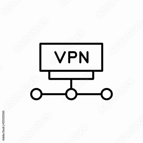 vpn network connection icon vector sign