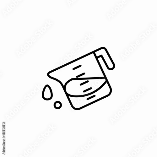 measurement cup icon sign vector