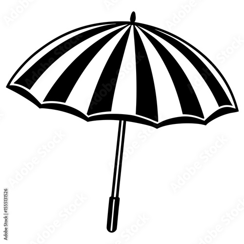 black and white umbrella