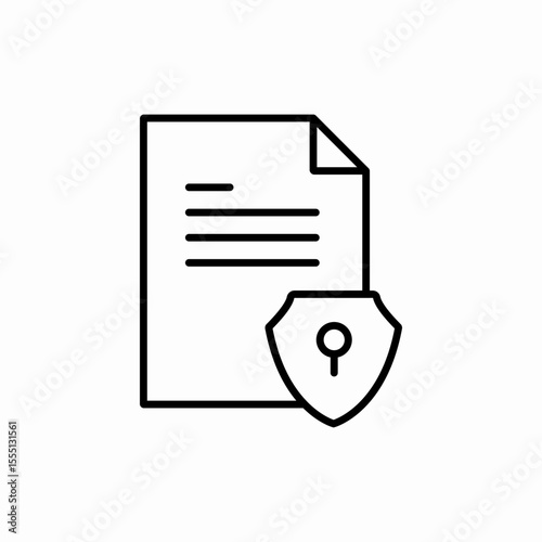 document security icon vector sign