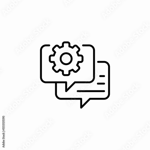 message configuration icon sign vector