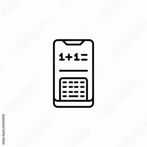 mobile calculator icon sign vector