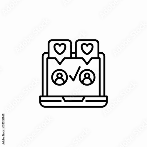 online dating icon sign vector