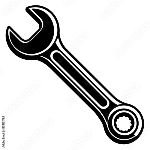 wrench isolated on white