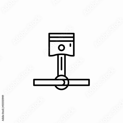piston crank mechanism icon sign vector